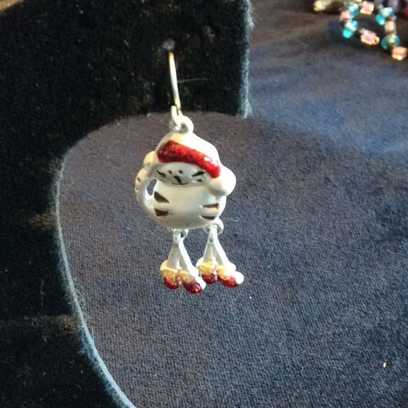 Vintage Christmas Cats & Reindeer Earrings - Picture 4 of 6